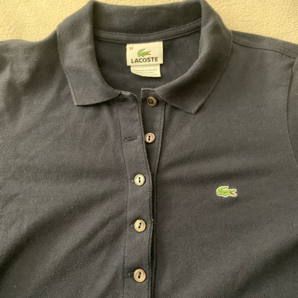 LACOSTE navy blue polo dress. size 34 (apx US 00)